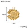 CARLIDANA Stainless Steel Waterproof sunflower Cross Heart Star Butterfly Pendants Gold Geometric Charm DIY Jewelry Accessories