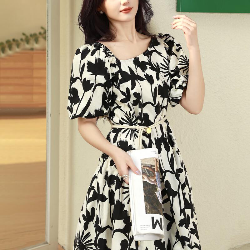 Tatu Women's Gentle Summer Short-Sleeve Midi Dress