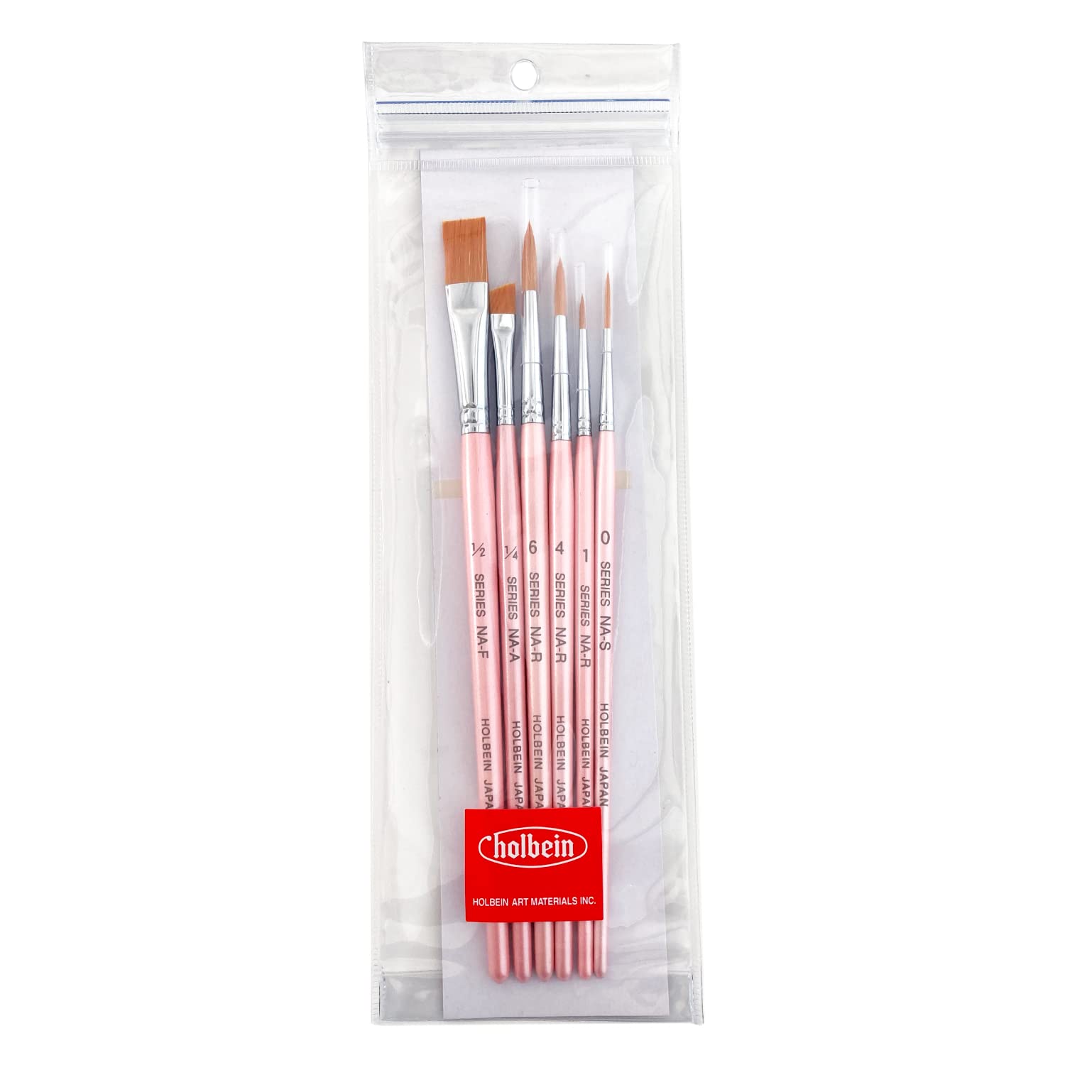 Holbein Watercolor and Acrylic Paint Brush NA Set, Series, 6-piece set, NA-2 (204442)