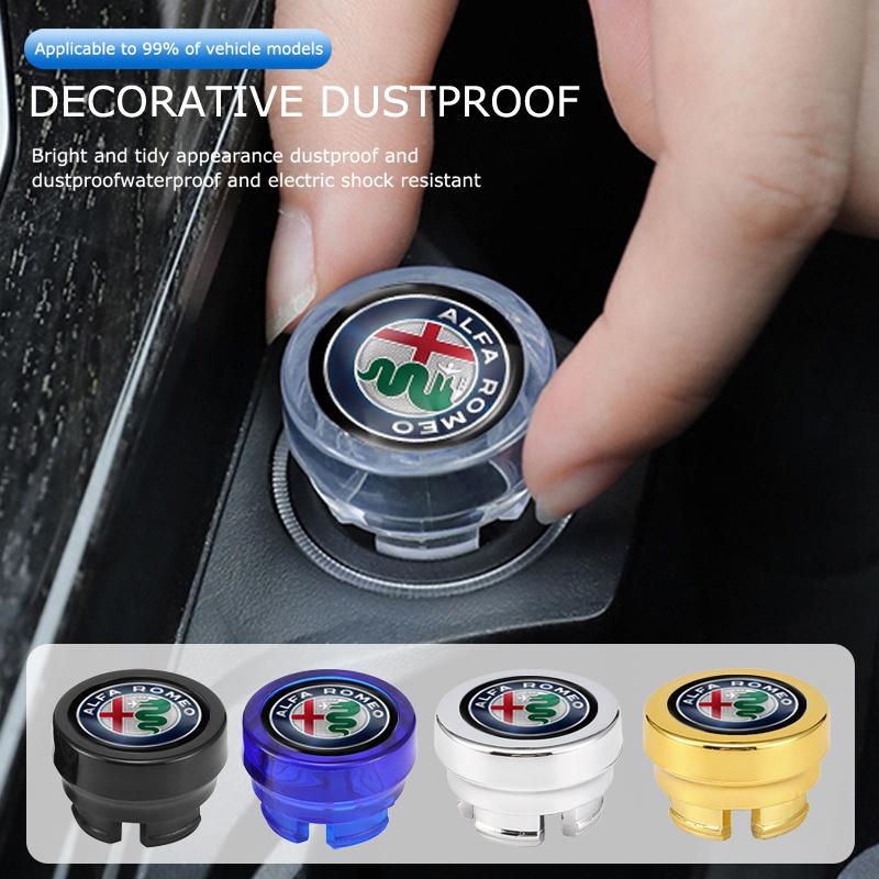 Car Cigarette Lighter Dustproof Cap Waterproof Decor Cover For Alfa Romeo 147 Giulia MiTo 156 159 Stelvio 4C Giulietta Volante
