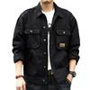 Men's Trendy Retro Denim Jacket for Spring & Autumn, Casual American Style with Loose Fit Lapel Design