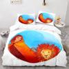 Oil Painting Duvet Cover Set Queen Blooming Sunflowers Twin Bedding Set Blue Sky White Cloud Landscape Polyester Comforter Cover