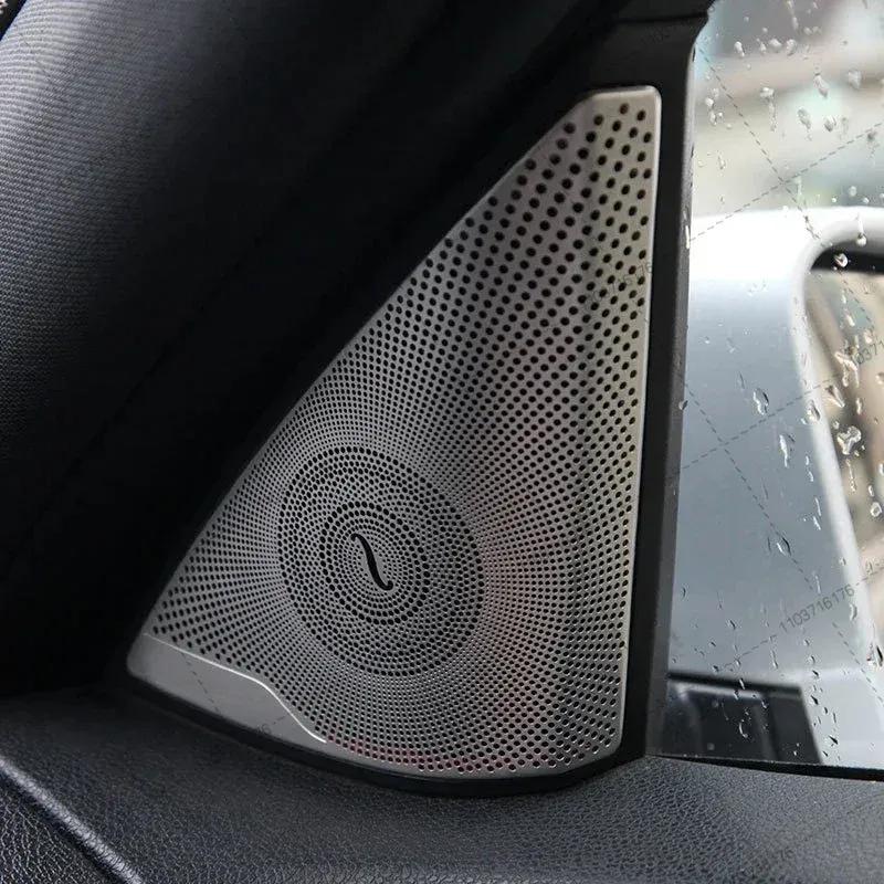 For Mercedes-Benz C Class W204 08-14 Steel Car Door Speakers Stereo Decorate Cover Speaker Trim Cover