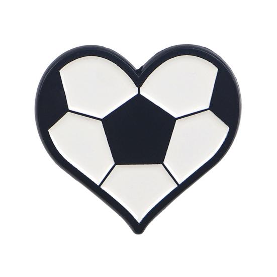 

Decorative Brooch Football Pattern Heart Shape Zinc Alloy Lapel Pin Sweater Dress Suit Lapel Badge Versatile Outfit Accessory A