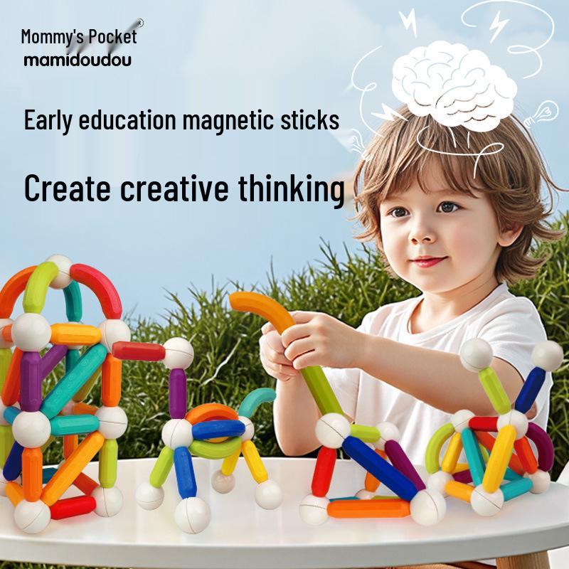 Jindaxing Rainbow Magnetic Sticks Educational Toy for Ages 6+ Magnetic Sticks 8986-3 (88 pieces)