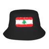 Lebanon Flag Heart Bucket Hat for Girl Summer Vocation  Bob Hats for Outdoor Caps