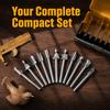 10PCS HSS Material Engraving Bit Set 1/8" Shank Flush Trim Bit Rotary Tool Accessories  Woodworking
