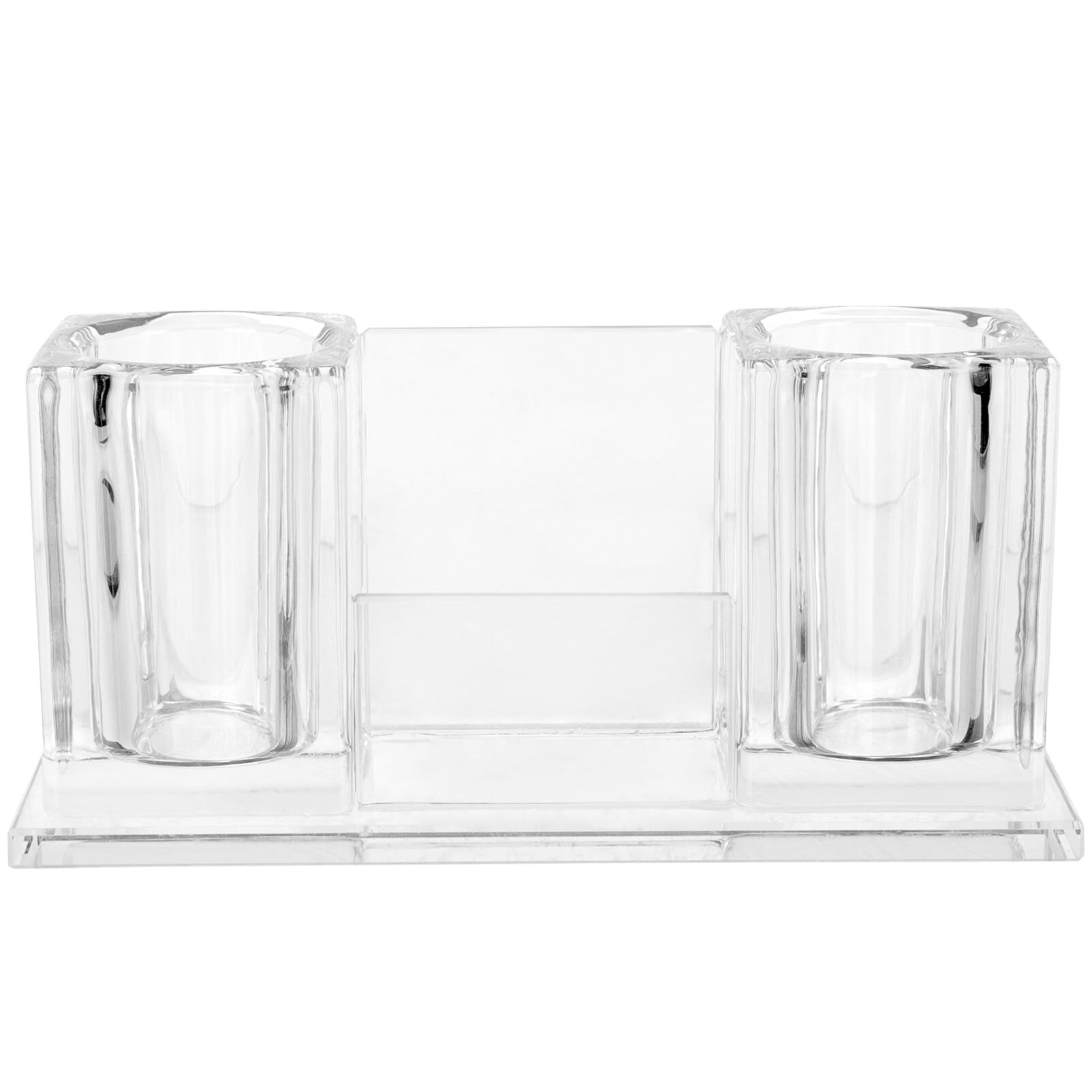 SAFIGLE Glass Microphone Stand Desktop Microphone Rack Non-slip Base Tabletop Storage Holder Home Use