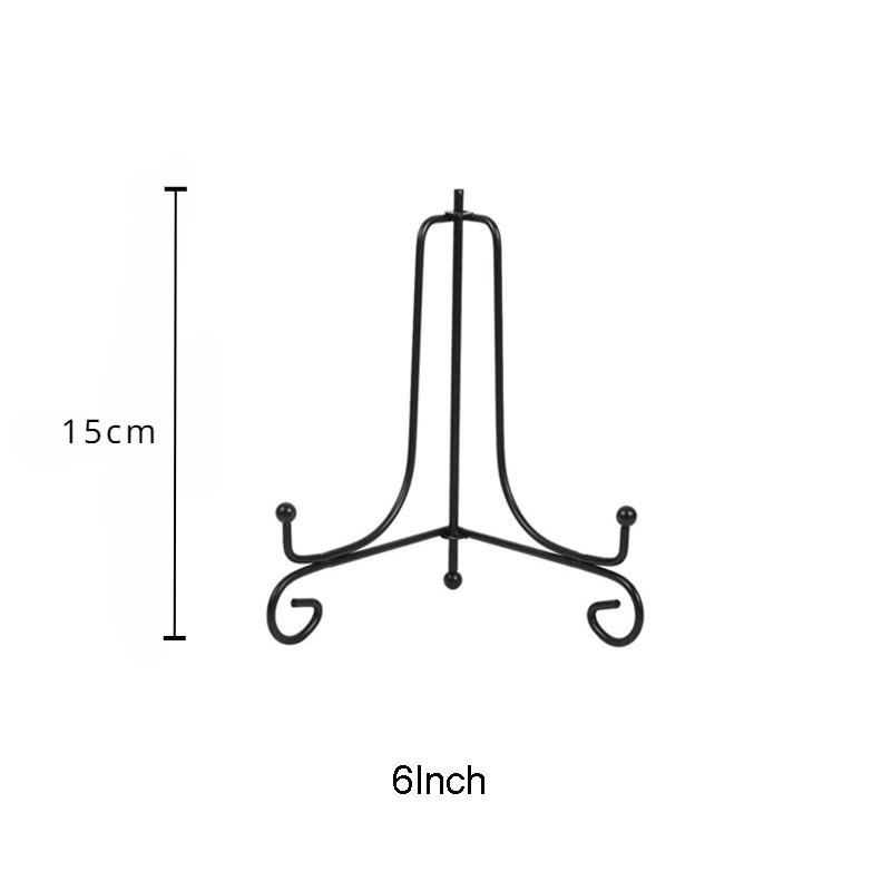 1pc Black Iron DIY Craft Bracket Book Holder Photo Pedestal Bowl Picture Frame Plate Rack Display Stand Easel Storage Holders
