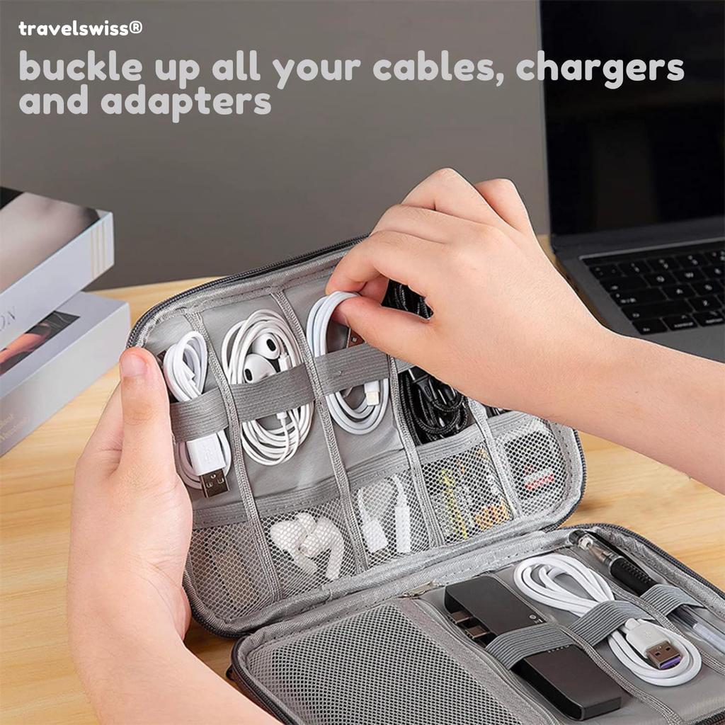 Portable Phone Cable Storage Bag Electronic Accessory Organizer Bag USB OTG Data Cable Charger Plug Travel Waterproof Organizer