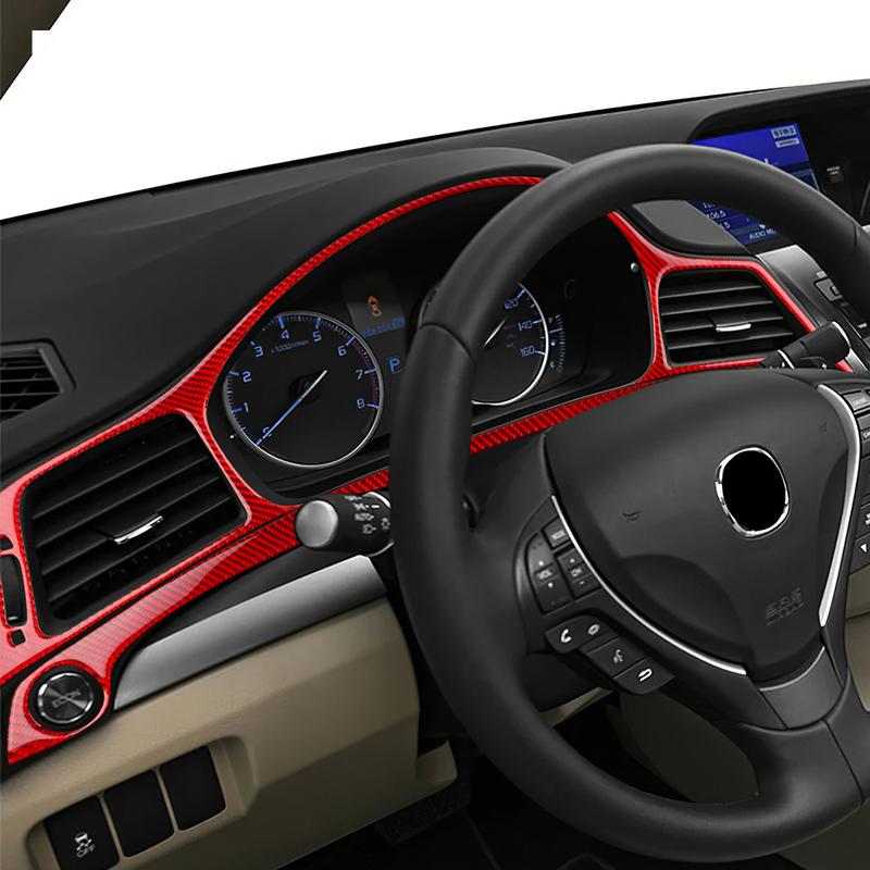 For Acura ILX 2013 2014 2015 2016 2017 2018     Car Dashboard Frame Real Soft Carbon Fiber Sticker Accessories