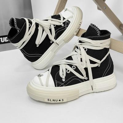 Men's Shoes New Canvas Shoes Couple Shoes Bag Head Casual Sports High-top Straps Large Size Men and Women