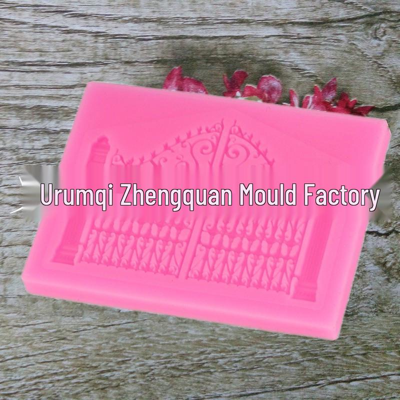 Stampo in silicone fai da te per recinzione e cancello retrò per torta e cioccolato