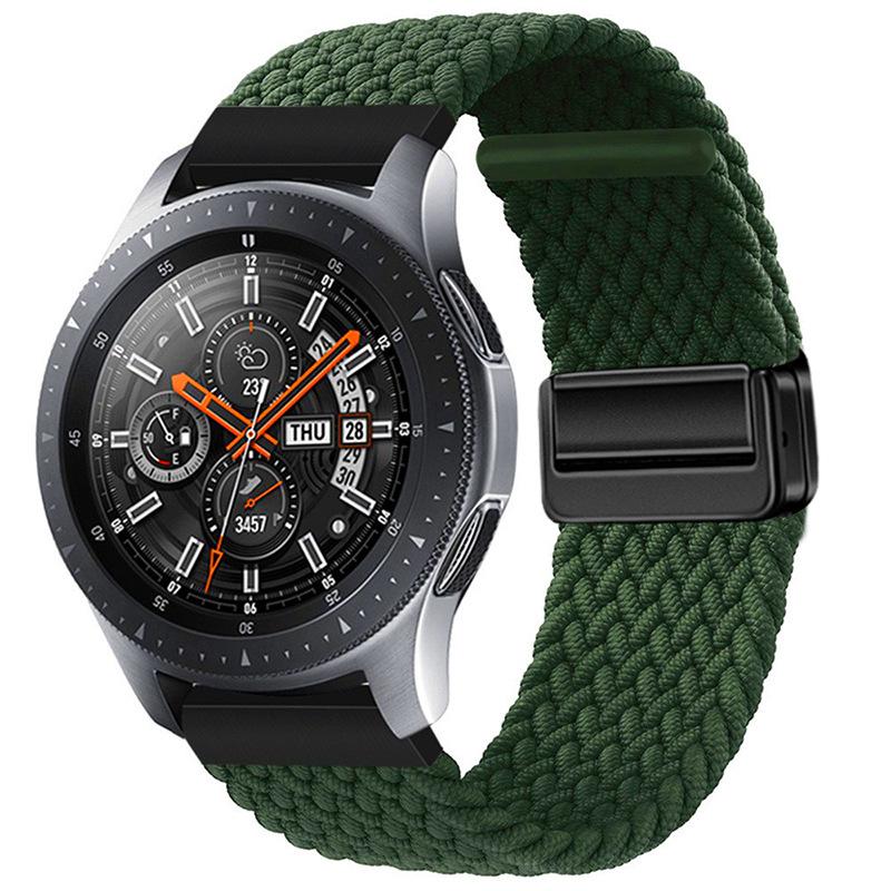 Suitable for Huawei Samsung Smart Watch with Magnetic Buckle Nylon Strap