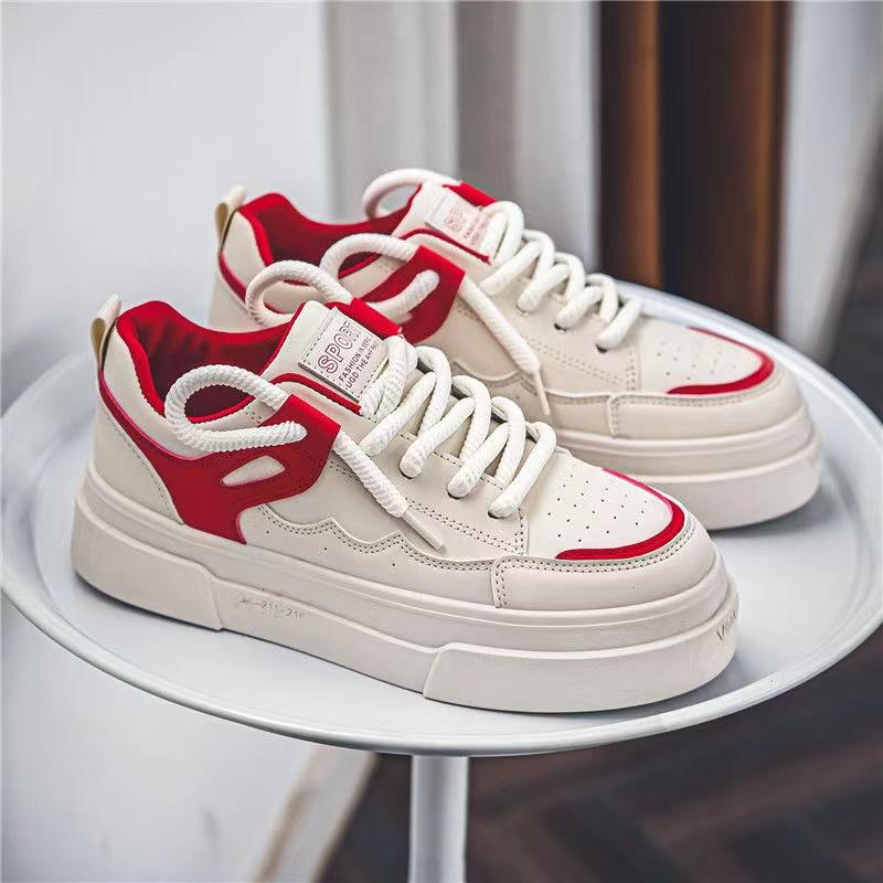 Fashion New Men‘s Sneakers Fashion Color Block Casual Shoes Light Breathable Running Shoes Lace Up Platform Shoes Zapatillas De Hombre