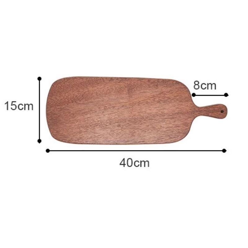 Trebrett med håndtak Western Handle Pizza Biff tallerken Massivt tre Sushi tallerken Brød Fruktbrett Tallerkener Bestikk