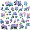 CRASPIRE 8 Sheets Lotus Flower Window Decal Large Lotus Leaf Sticker Summer Flower Decorative Waterproof PVC Adhesive Glass Window Clings to Prevent