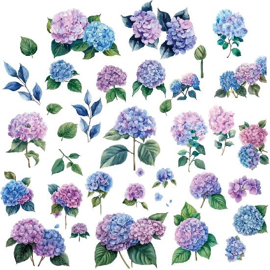 CRASPIRE 8 Sheets Lotus Flower Window Decal Large Lotus Leaf Sticker Summer Flower Decorative Waterproof PVC Adhesive Glass Window Clings to Prevent