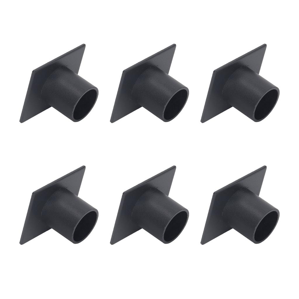 6 stk Konisk lysestake Svart Frostet Metall Stabil Base Dekorativ Lysestake for Fest Bryllup Bar