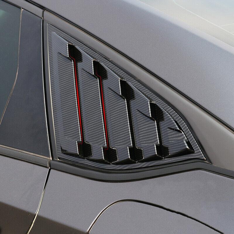 For Honda Accord 10th Gen 2018- Car Rear Window Quarter Louver Shutter Cover Side Vent Trim Scoop ABS Exterior Accessories