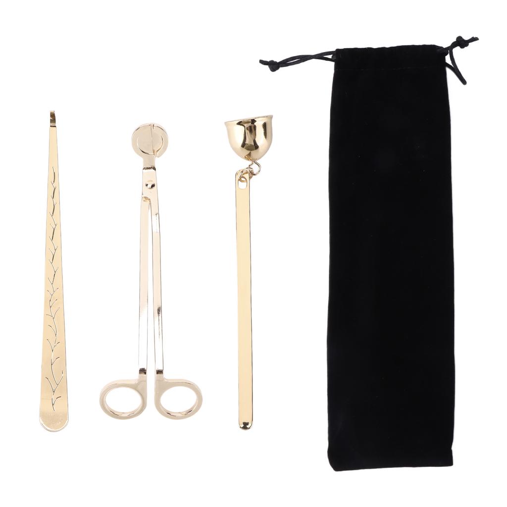 Wick Trimmer Stainless Steel Durable Candle Accessories with Wick Hook Extinguisher for Candle