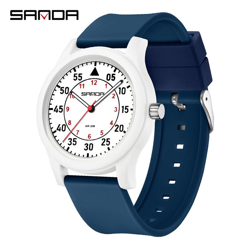 Sanda Luminous Waterproof Quartz Watch - Stylish Large Dial for Doctors & Nurses
