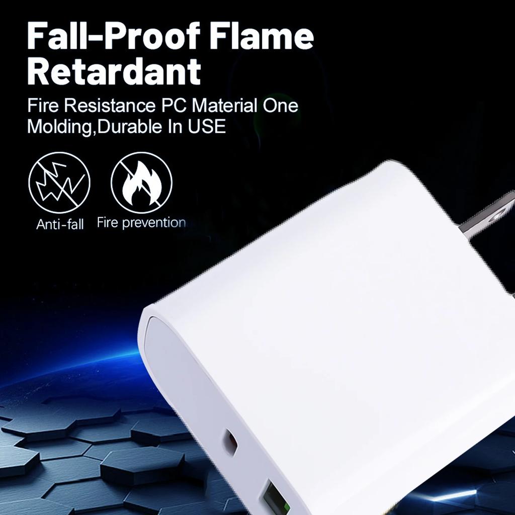 5V USB C Wandladegerät Block 20W Dual Port PD Power Typ C Ladeanschluss Für iPhone iPad Samsung Galaxy Xiaomi Schnellladegerät