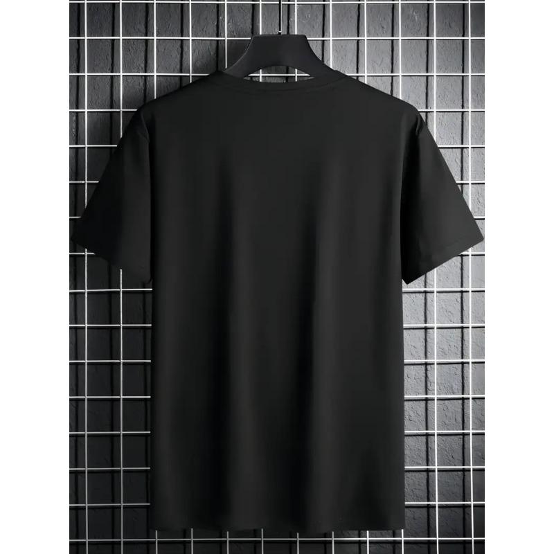 Avrupa bedenleri Yaz Tarzı Baskılı Trend Rahat Kısa Kollu Erkek Tişört, Erkekler İçin Çok Yönlü Rahat Üst, Rahat Tişört