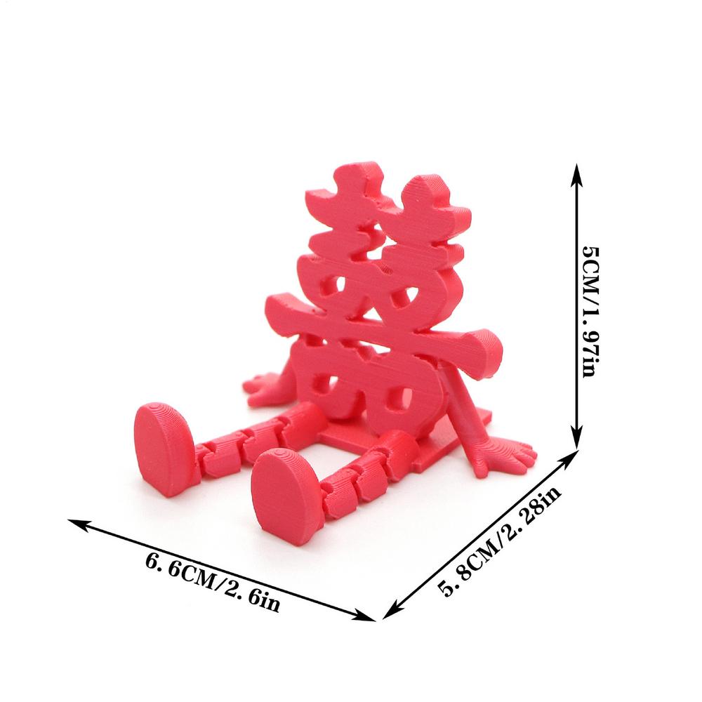 2026 New Year 3D Chinese Characters Ornament 3D Horse Year Auspicious Decor Spring Festival Atmosphere Desktop Decorations