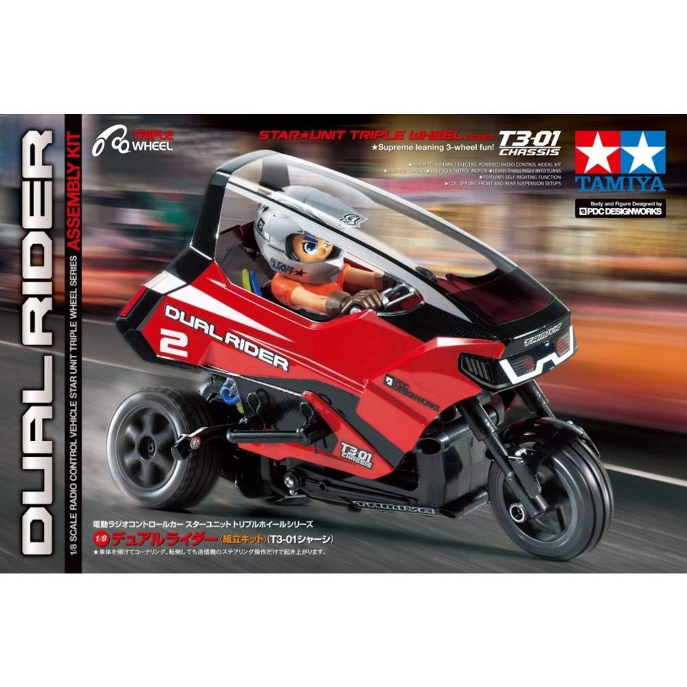 Tamiya Electric RC Car Star Unit Triple Boy Series Dual Rider Assembly Kit 57407 1/8 No.07 (T3-01 Chassis) On-Road