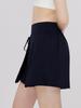 Bohemianbeullu [Set] String Tie Boat Neck Women'S Loose Fit Rash Guard Wn/Deep Navy Layered Wrap Shorts Set-Up
