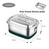 Nerezový obědový box 304 Uzavřený a nepropustný Dvouvrstvý obědový box Pohodlný s víkem Velkokapacitní jídelna Napařovaný obědový box