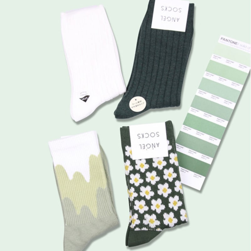 ANGEL SOCKS Set 2_Green Package Green Socks Sock Gift Set Daily Look Daily Fashion Fashion Socks