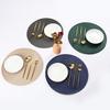 Round Placemats for Dining Table, Woven Heat Insulation Pad, Biodegradable Coasters for Dishes Cups, Farmhouse Kitchen Decor