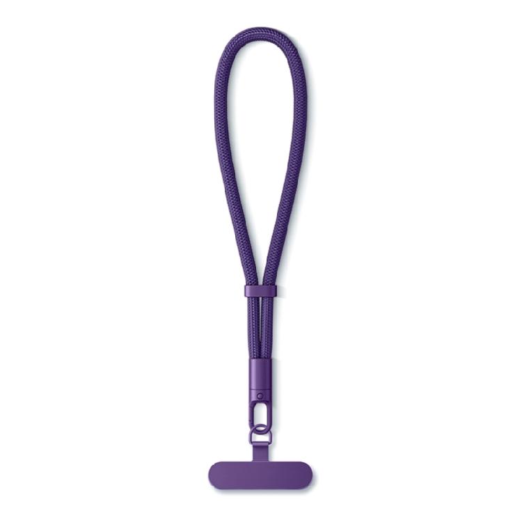 Braided Mobile Phone Lanyard with Secure Rotate Hook Smartphone Wristband Weaving Neck Strap for Not Drop Defense фиолетовый