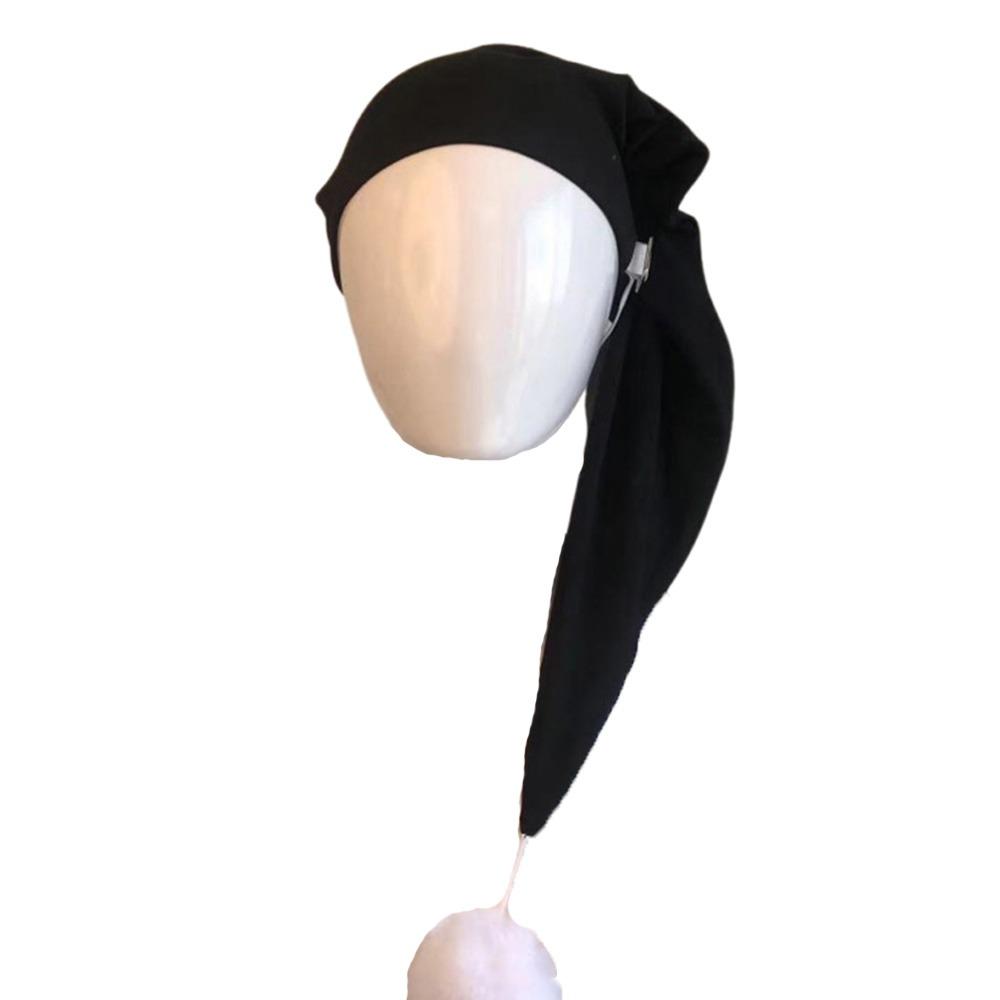 Elastic Sleepwear Hat with Pom Ball Stocking Santa Cap Night Sleeping Caps Women Men