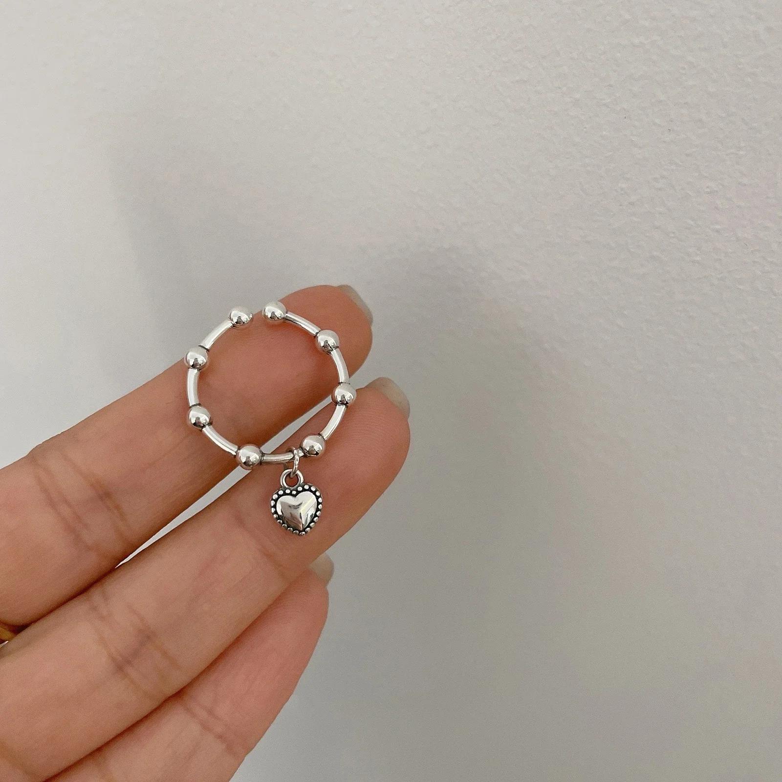 

Silver Color Irregularly Pleated Heart Opening Ring for Women Minimalist Fashion Fashion Jewelry