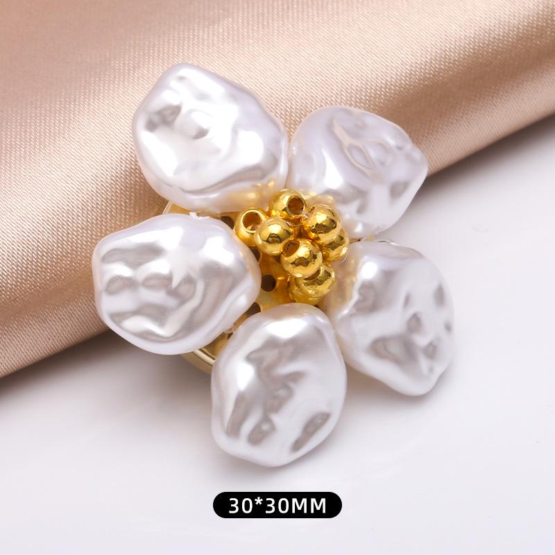 Versatile Decorative Rhinestone Pearl Alloy Button Set for Shirt, Cuff, & Collar