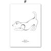 Abstract Line Cute Pet Dog Cat Personalized Name Date Nordic Posters And Prints Wall Art Canvas Painting Home Decor Pictures