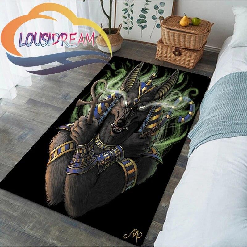 Horus Zeul egiptean antic Ochiul Egiptului Faraonul Anubis fata. Sufragerie moale Covor Acasă Covoraș copii