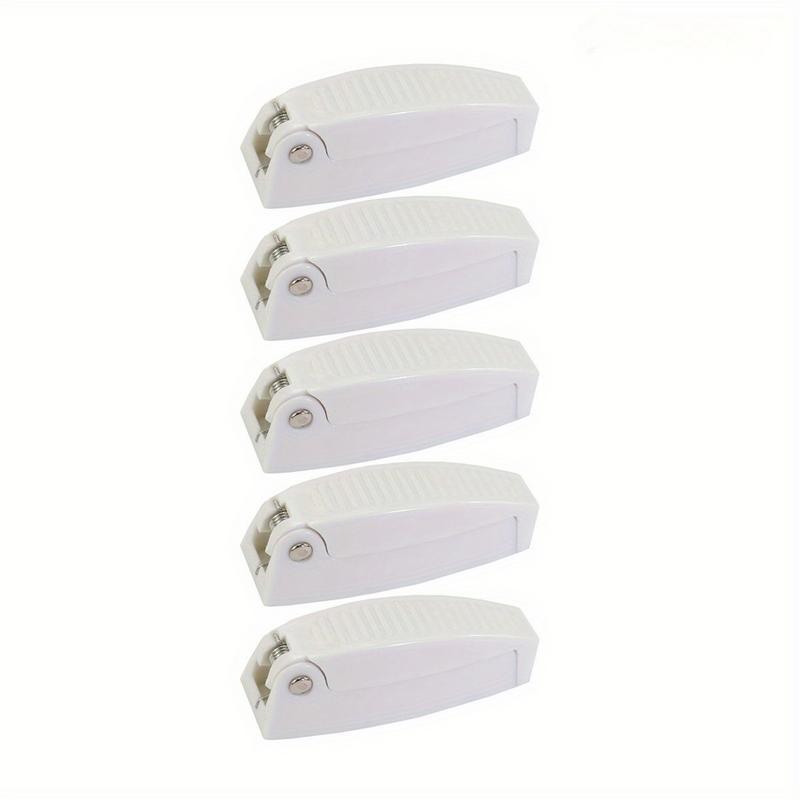 5pcs RV White Rounded Baggage Plastic Door Catch Compartment Latch Holders Clips for Camper Trailer Motorhome Car Accessories