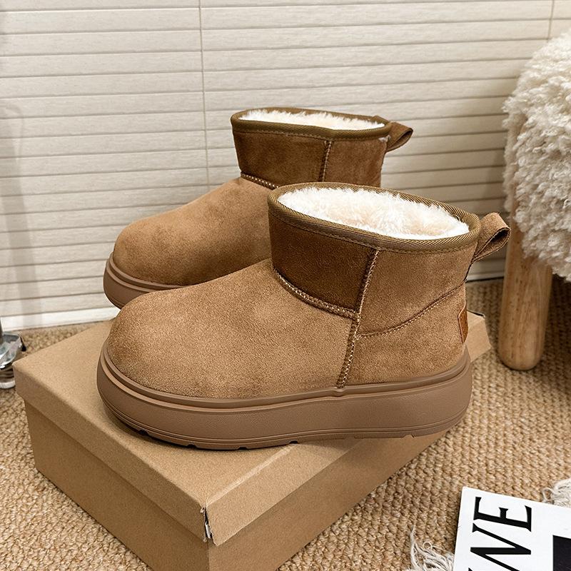 Women's Thick Soled Fashion Winter Lightweight Warm Anti Cold Snow Boots Non-slip Casual Sneakers Cotton Boots