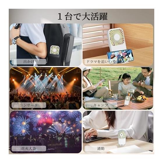 [Summer 2026 New Edition] Handheld Fan, Small, Rechargeable, Mini Fan, 7 Blades, Quiet, Tabletop USB Fan, Portable, 3 Levels of Air Volume, Long