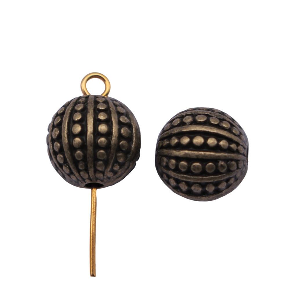 Floral Edge Spacer Beads Ornate Metal Small Hole Charms For Bohemian Beading Supplies