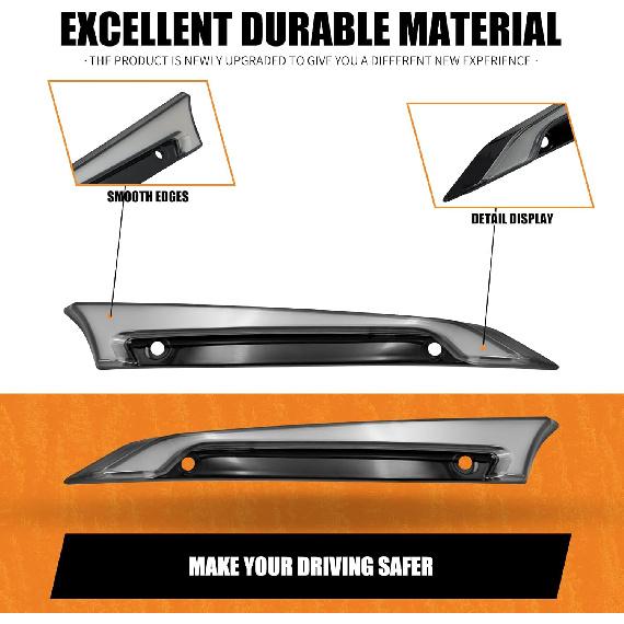 Windshield Side Trim LED Light Turn Signal Running Lamp Fit for Road Glide FLTRX FLTRXS FLTRK FLTRU FLTRXSE FLTRUSE 2015–2024 Black Front Fairing