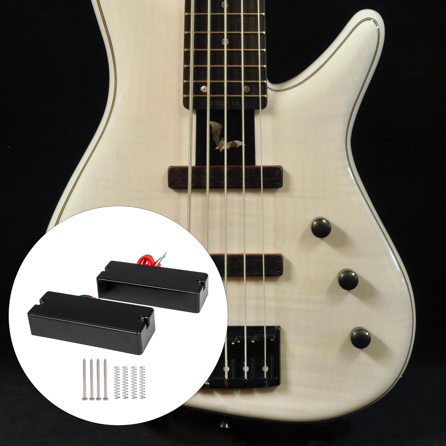 BQLZR 5-струнный хамбакерный нековый звукосниматель для электробас-гитары, пассивные 5-струнные басовые звукосниматели, отсечка катушки 5-струнный басовый звукосниматель басовый хамбакер