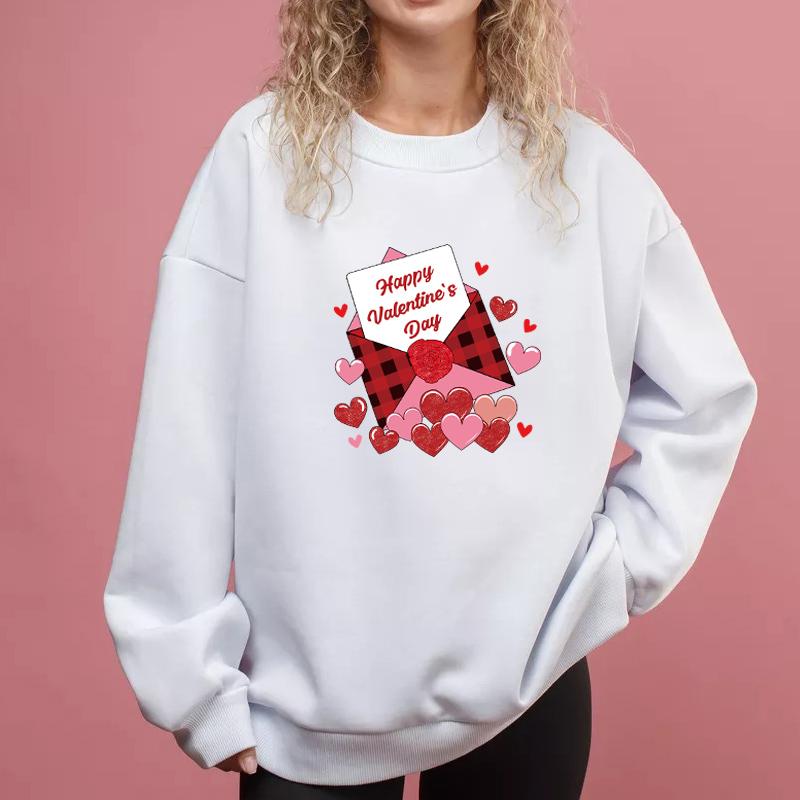 Valentine's Day Car Hooded Sweatshirt Heat Transfer Stickers, Clothing Heat Transfer Stickers, Printed Embossed Stickers, DIY T-shirt Stickers