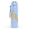 1PC Giraffe Family Animal Print 750ml Color Plastic Sports Water Bottle Leakproof Flip Straw Lid Suitable for Sports Office Home Use
