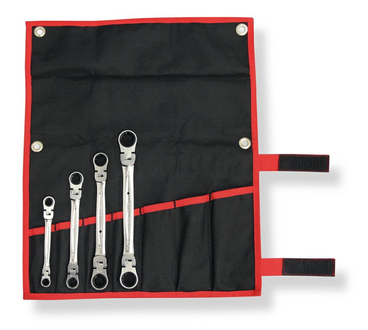 TONE Ratchet Wrench Includes 4 Pieces Double-Ended Set, RMFWB400, Black, Inch, чёрный