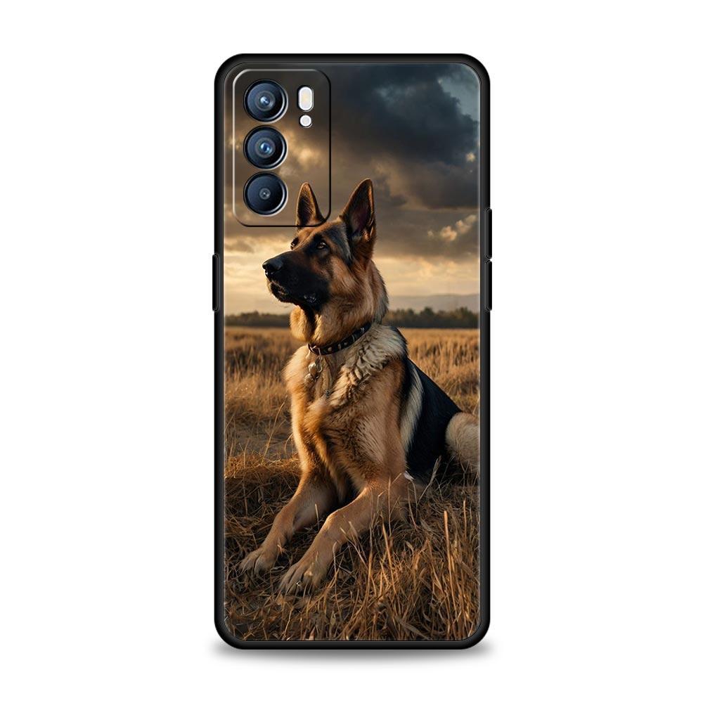 Phone Case For Oppo Reno13 Reno12 Reno11 F Reno10 Pro A54 A53 A95 A76 A74 A57 A98 A80 A79 5G A78 4G Cover German Shepherd Dog